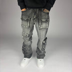 Fashion Nova Flare Cargo Jeans