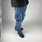 Pocket Flare Cargo Jeans