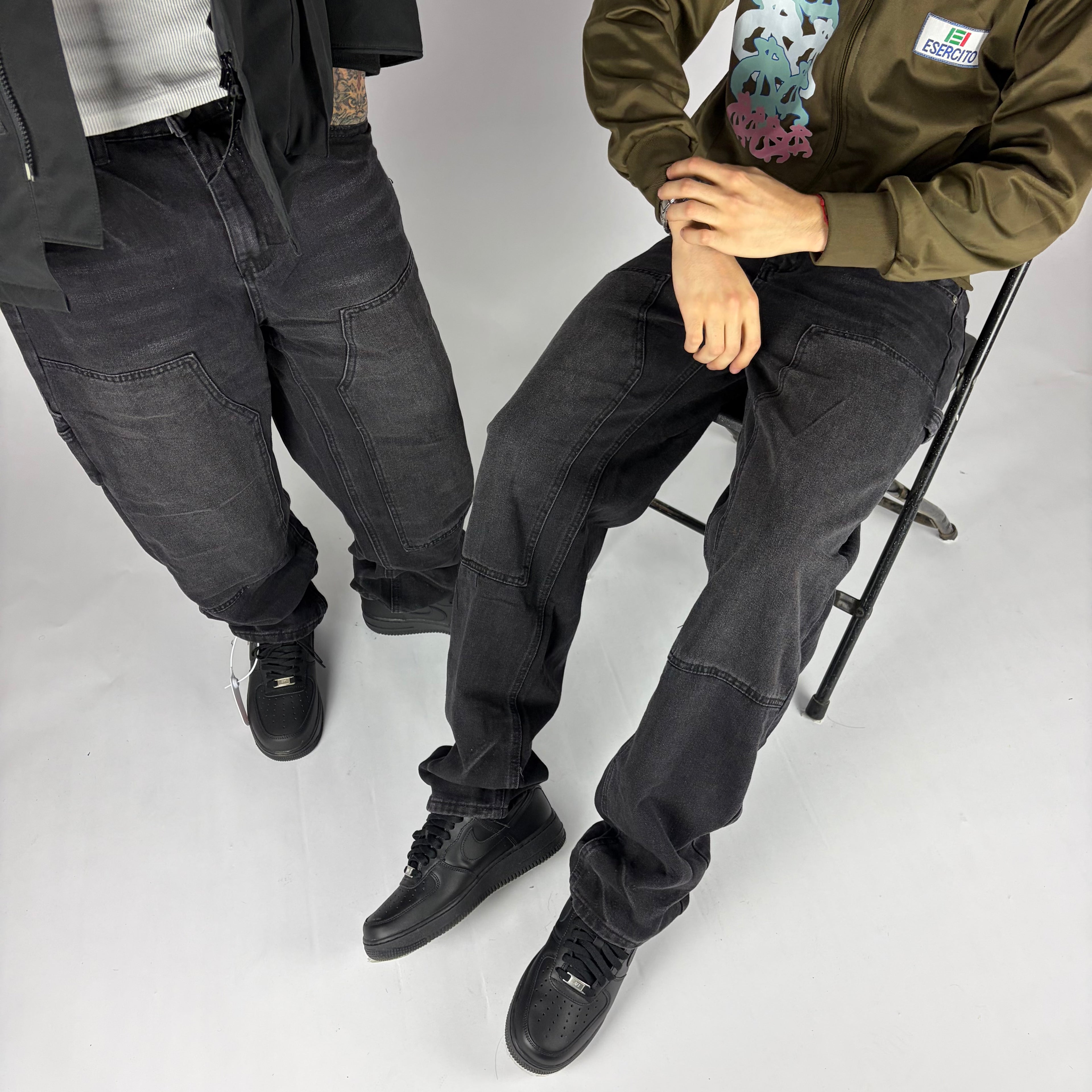 Black Carpenter Baggy Jeans