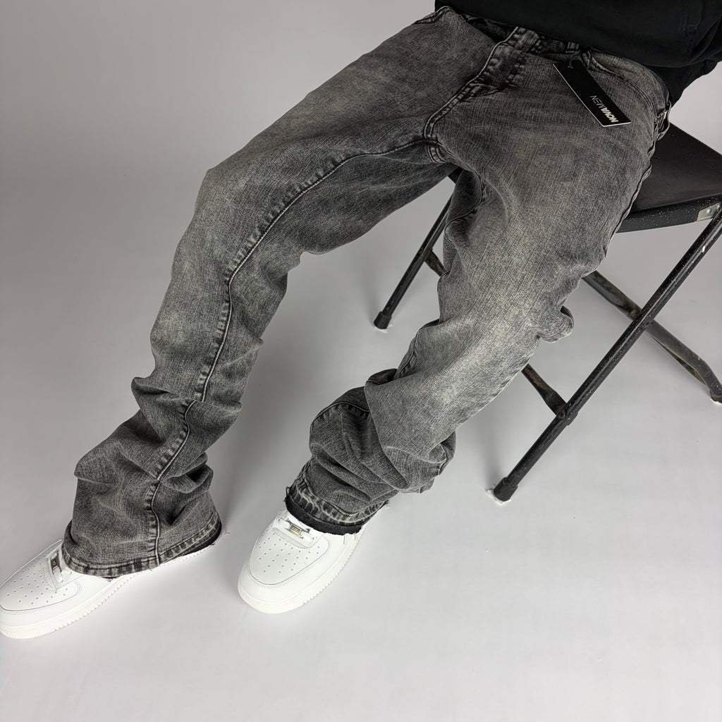 Grey Fashion Nova Flare Jeans