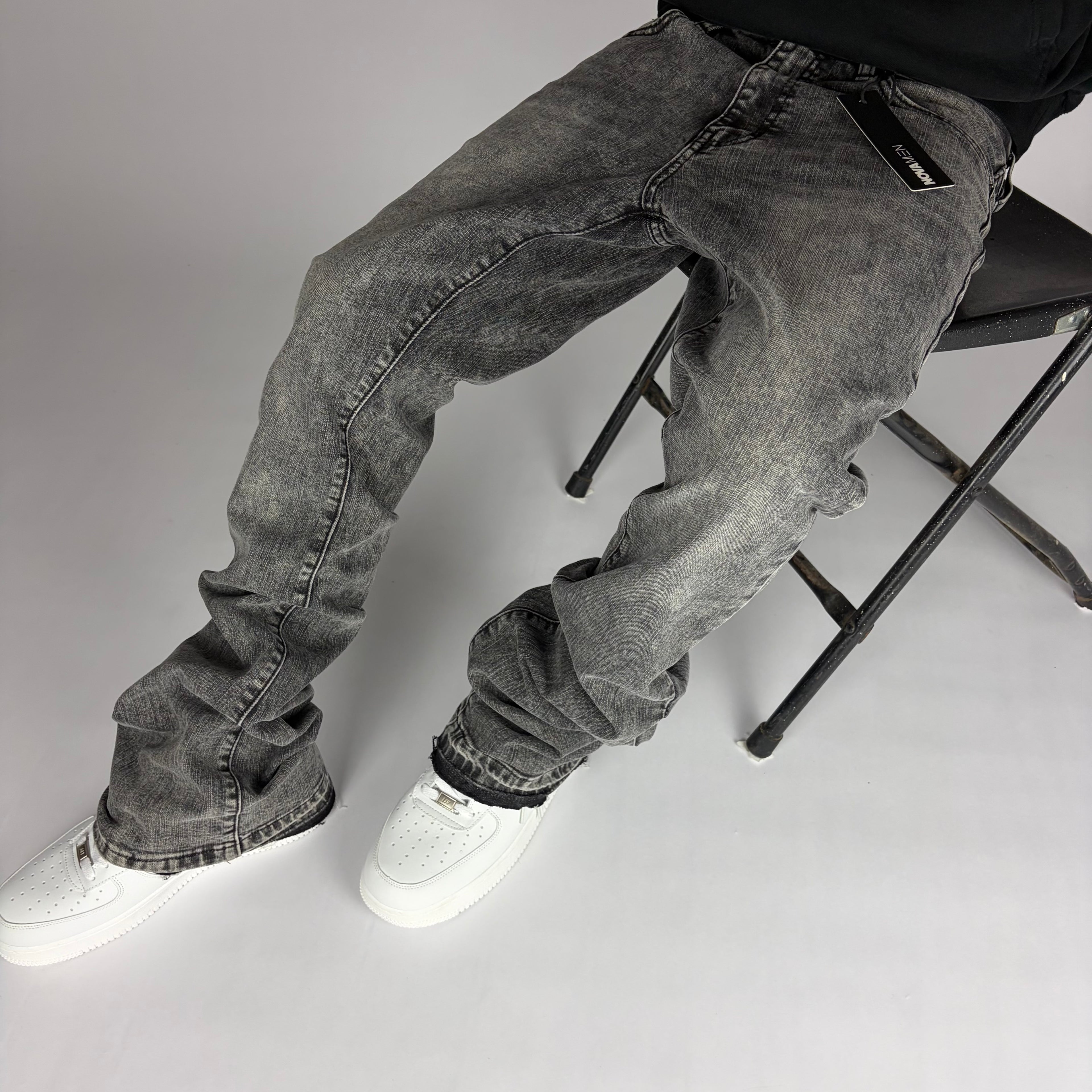 Grey Fashion Nova Flare Jeans