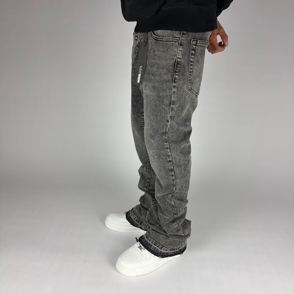 Grey Fashion Nova Flare Jeans