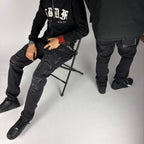 Black Purple Skinny Jeans