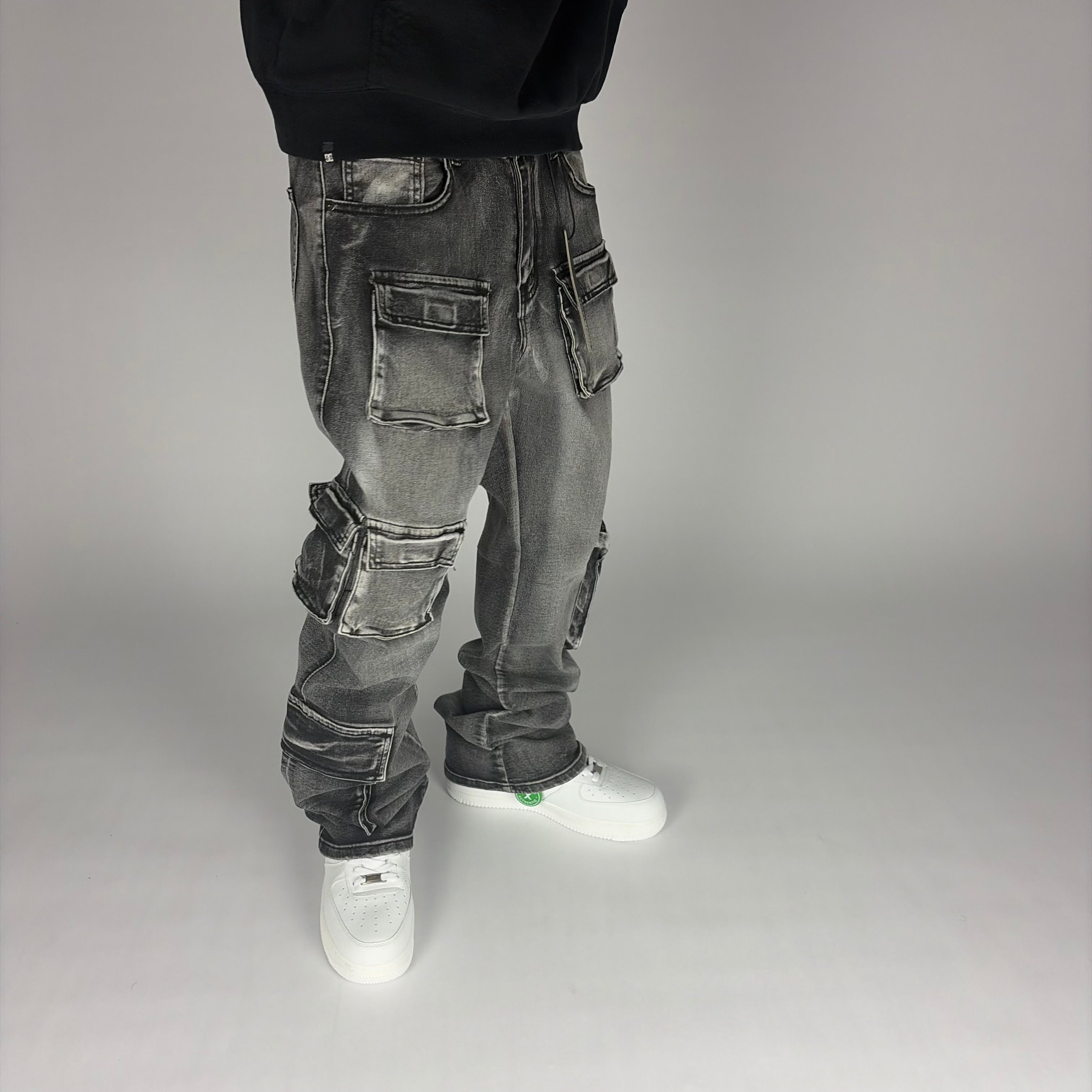 Fashion Nova Flare Cargo Jeans