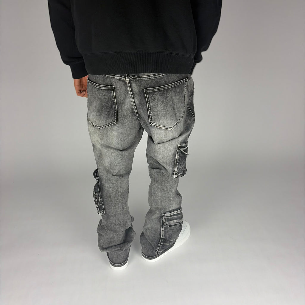 Fashion Nova Flare Cargo Jeans