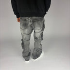 Fashion Nova Flare Cargo Jeans
