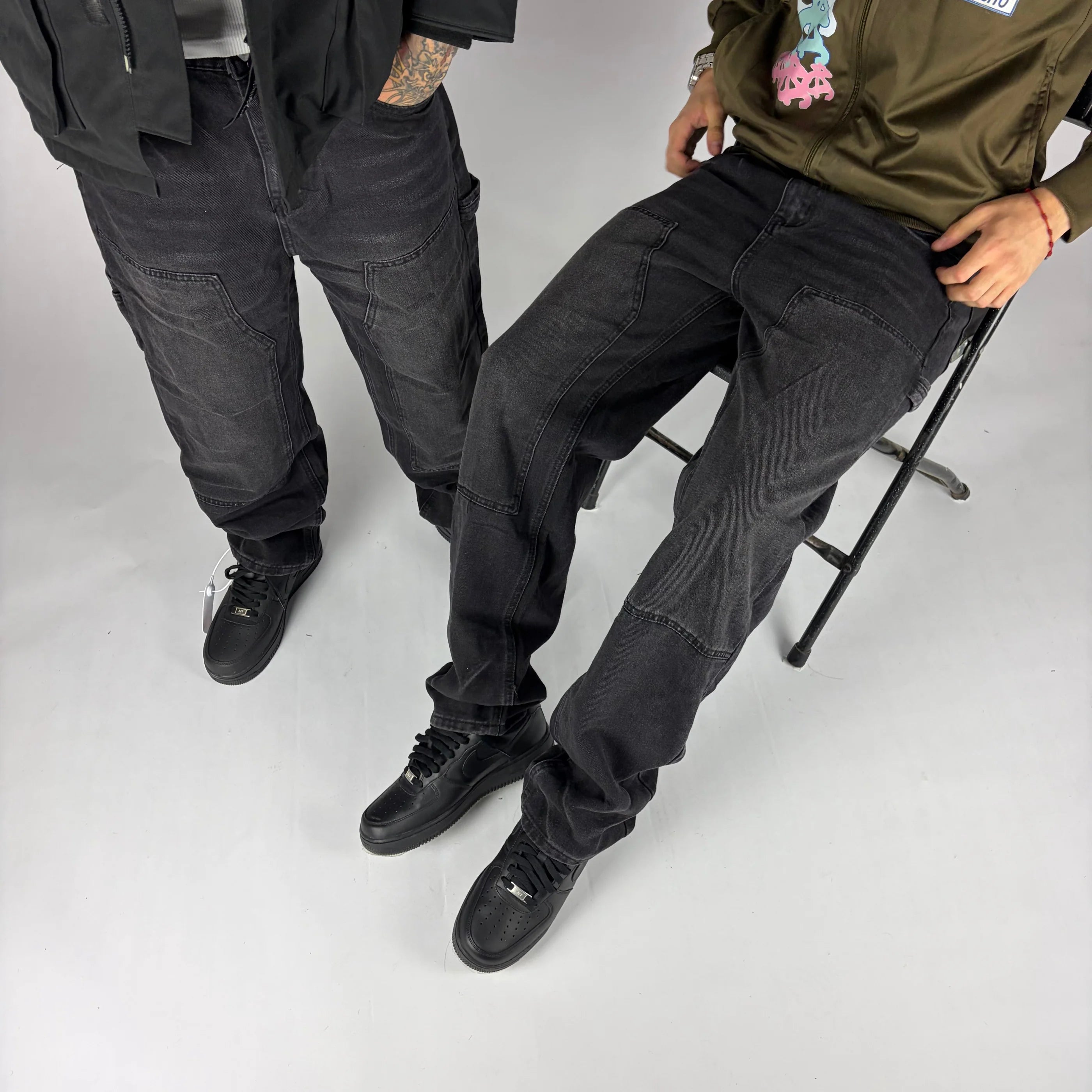Black Carpenter Jeans hombre Stylo 88, vista lateral — denim streetwear Chile