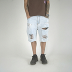 Nova Blue Skinny Shorts