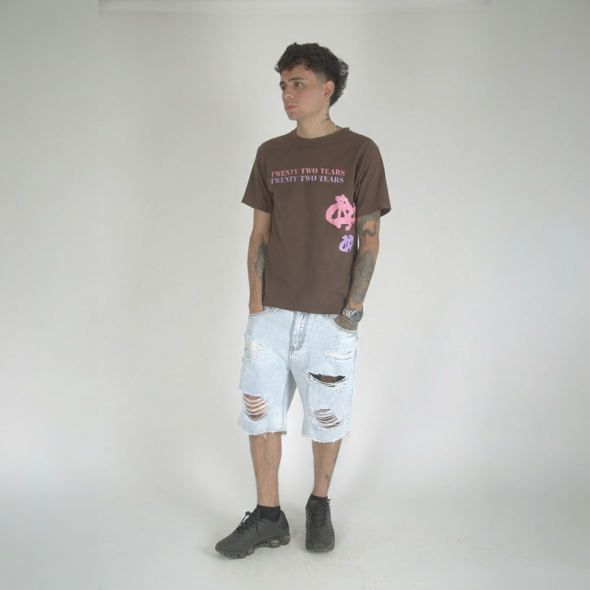 Nova Blue Skinny Shorts