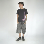 Noir Denim Baggy Shorts