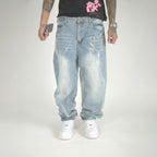 Frozen Loose Fit Jeans hombre Stylo 88, vista frontal — denim streetwear Chile