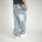 Frozen Loose Fit Jeans hombre Stylo 88, vista trasera con detalle de bolsillos — denim streetwear Chile