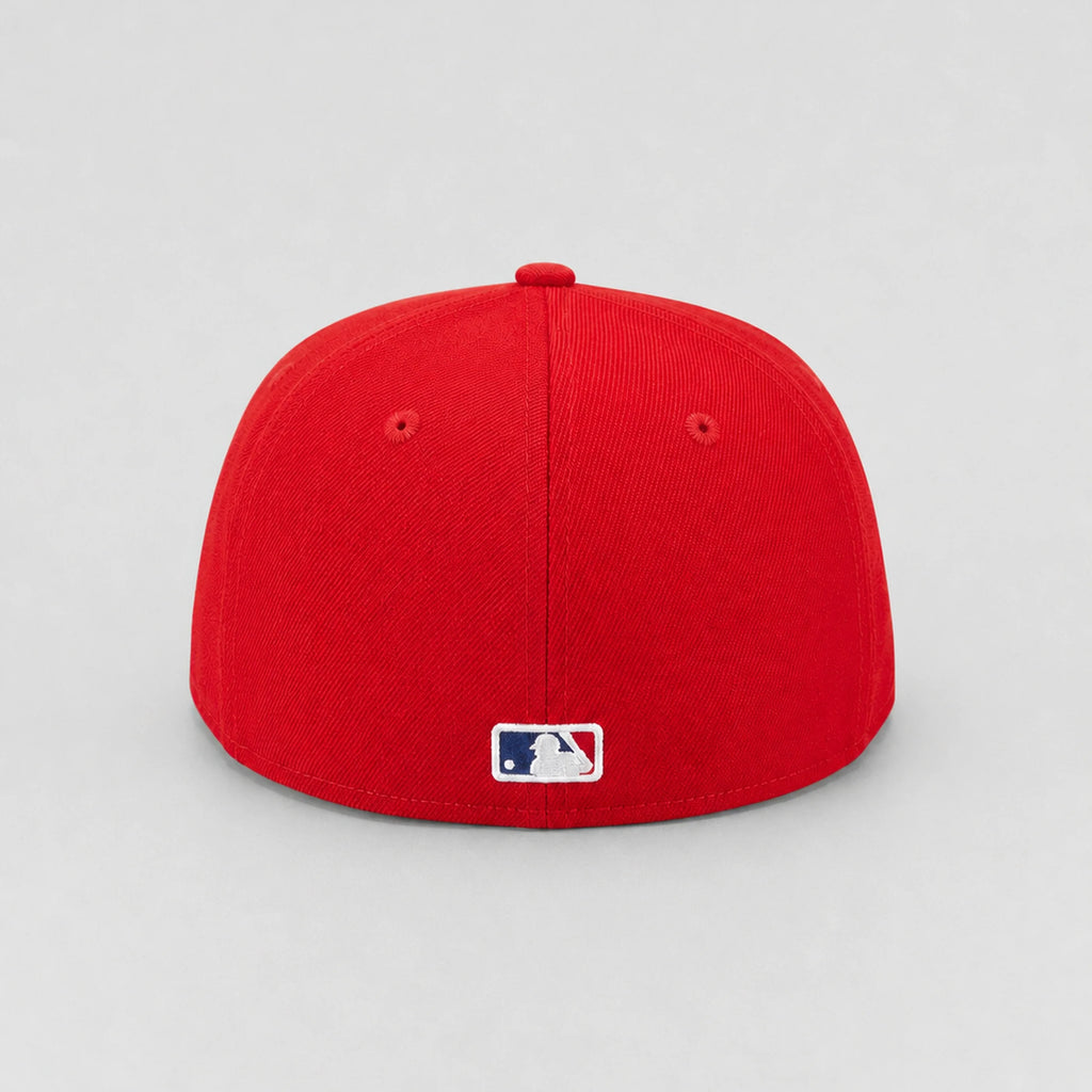 Gorra NY Red New Era 59FIFTY, vista trasera — Stylo 88