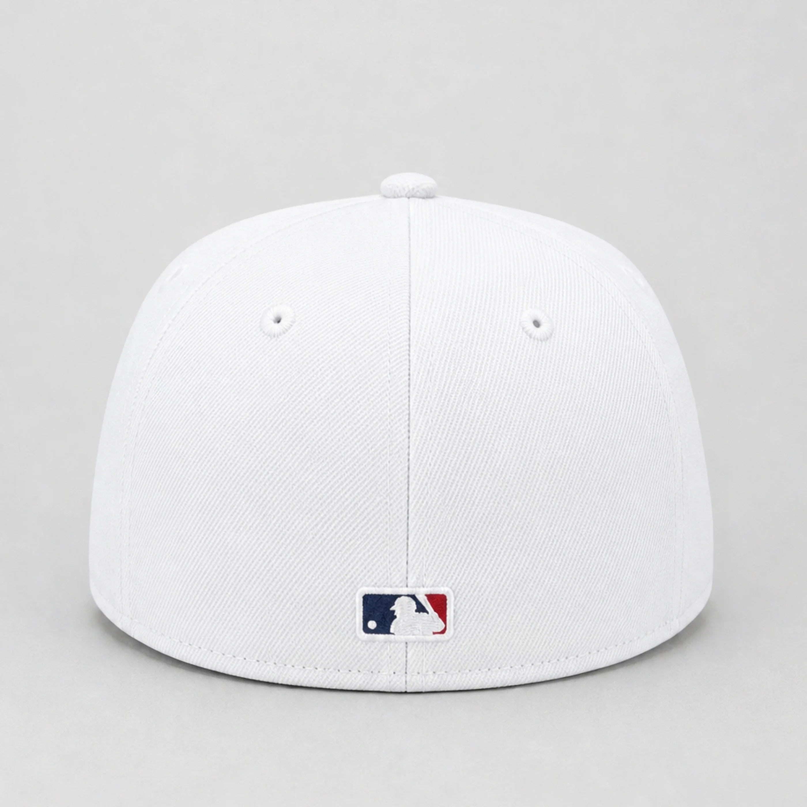 Gorra NY White New Era 59FIFTY, vista trasera — Stylo 88