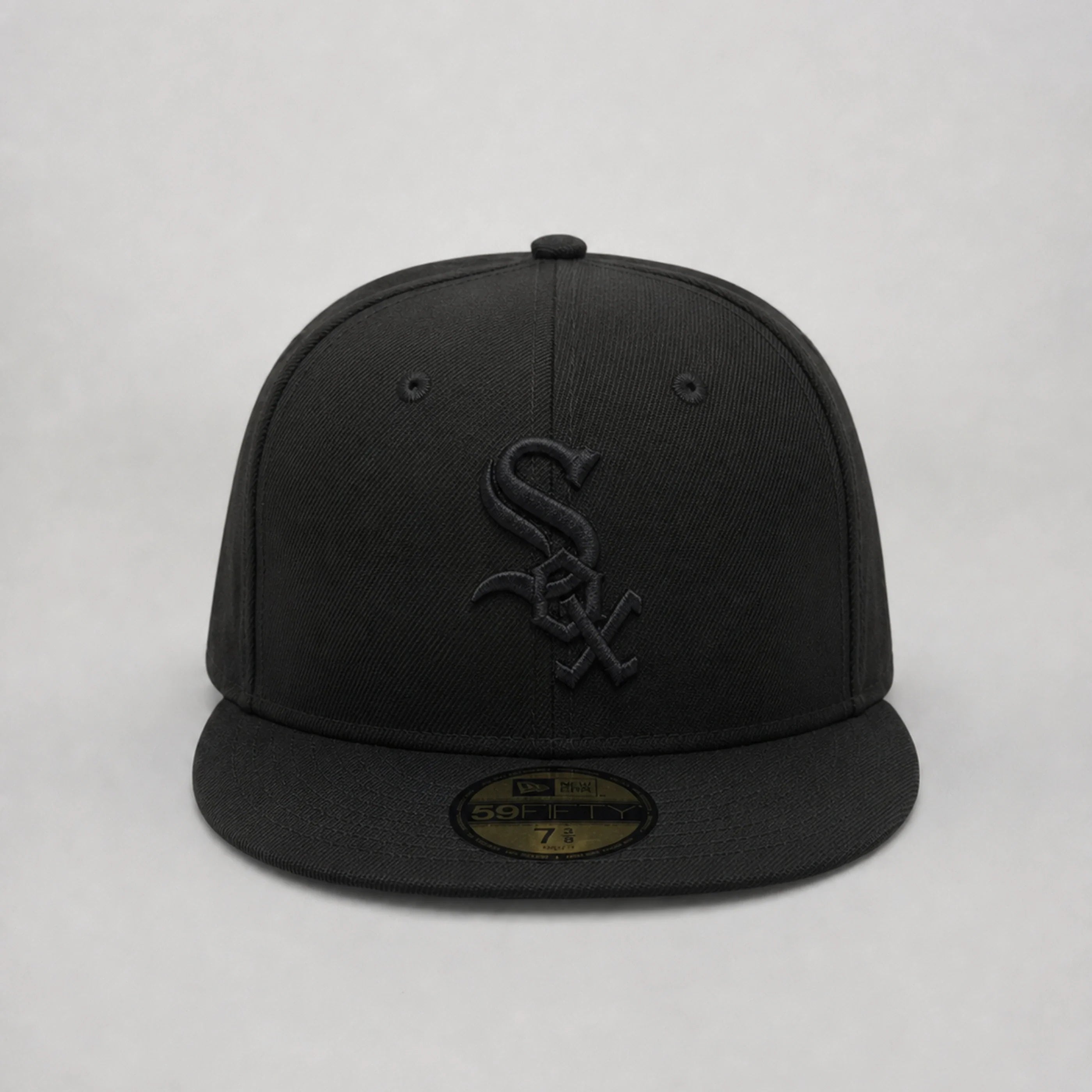 Gorra Sox Triple Black New Era 59FIFTY, vista frontal — Stylo 88