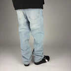 Haze Straight Jeans hombre Stylo 88, detalle de tela y costuras — denim streetwear Chile