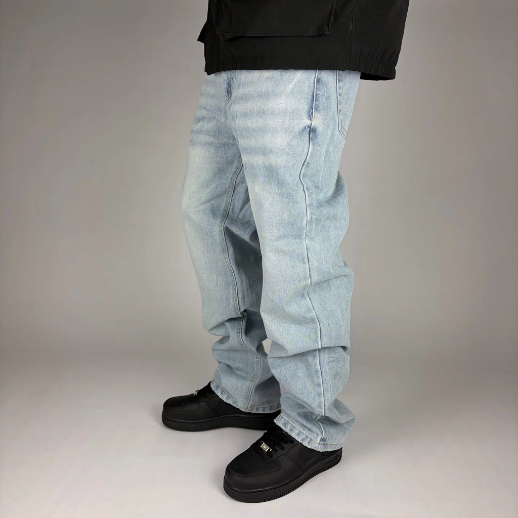 Haze Straight Jeans hombre Stylo 88, vista lateral — denim streetwear Chile