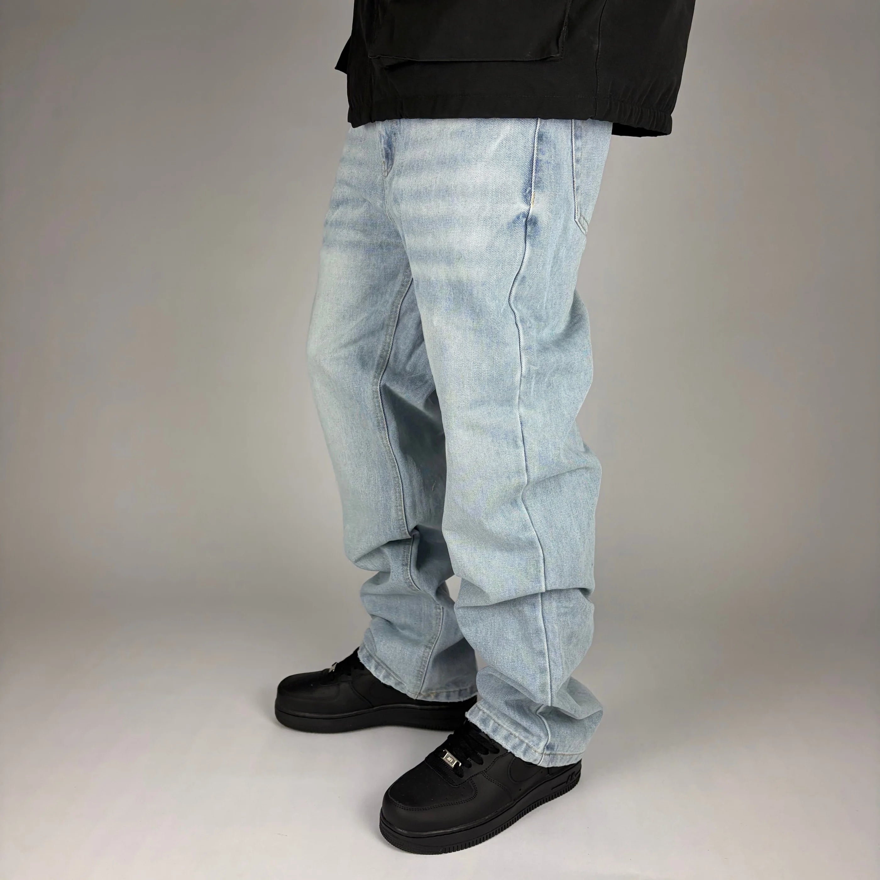 Haze Straight Jeans hombre Stylo 88, vista lateral — denim streetwear Chile