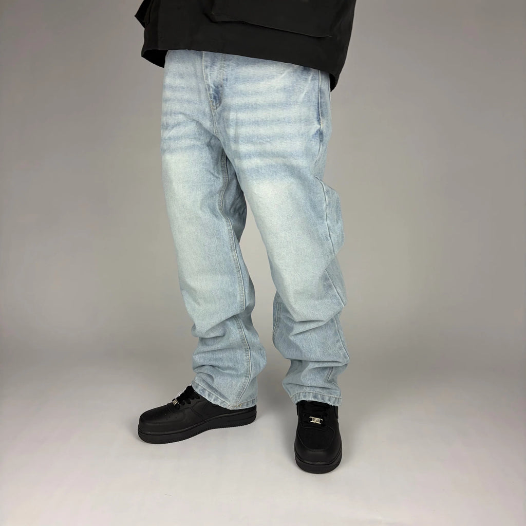 Haze Straight Jeans hombre Stylo 88, vista trasera con detalle de bolsillos — denim streetwear Chile