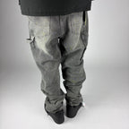 Jeans carpintero gris hombre Stylo 88, vista trasera con bolsillos traseros y presilla de martillo