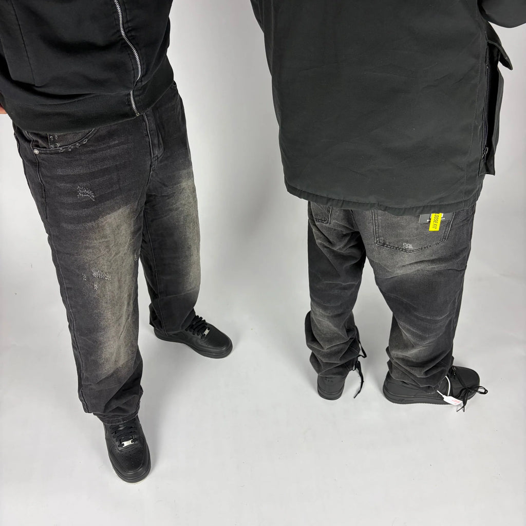 Lunar Loose Fit Jeans hombre Stylo 88, detalle de tela y costuras — denim streetwear Chile