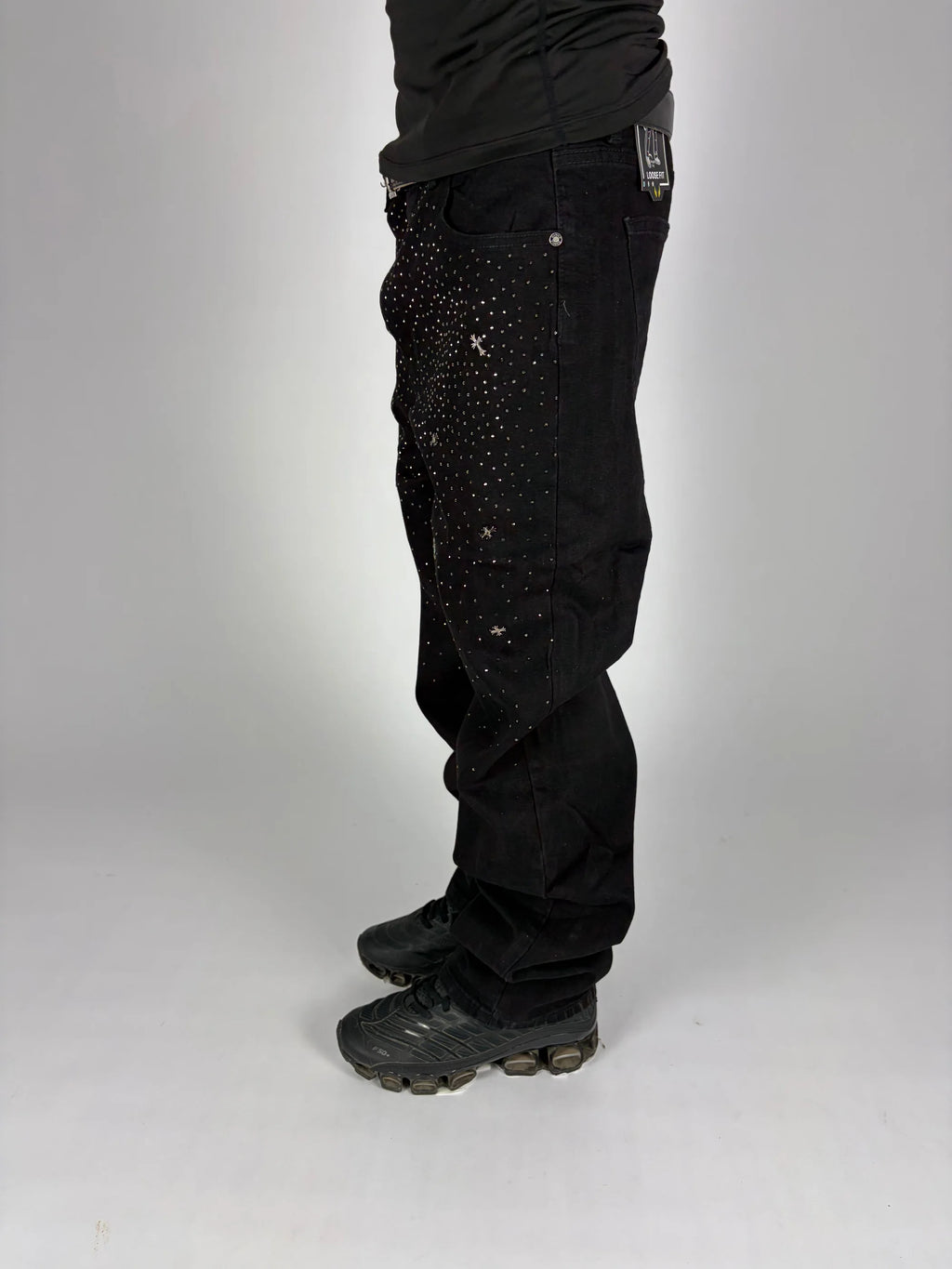 Night Cross Loose Fit Jeans hombre Stylo 88, detalle de tela y costuras — denim streetwear Chile