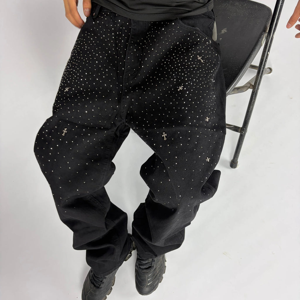 Night Cross Loose Fit Jeans hombre Stylo 88, vista frontal — denim streetwear Chile