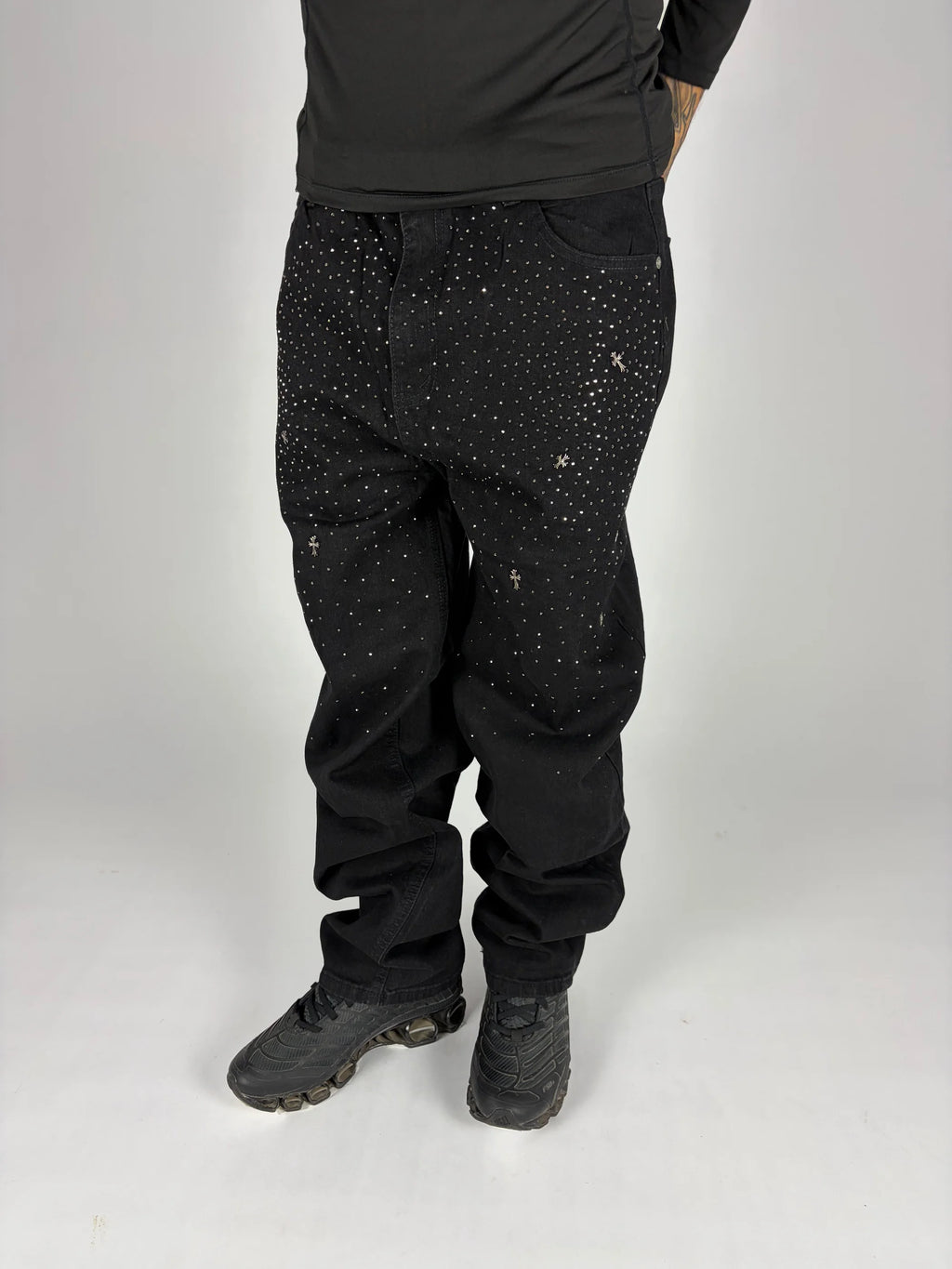 Night Cross Loose Fit Jeans hombre Stylo 88, vista trasera con detalle de bolsillos — denim streetwear Chile