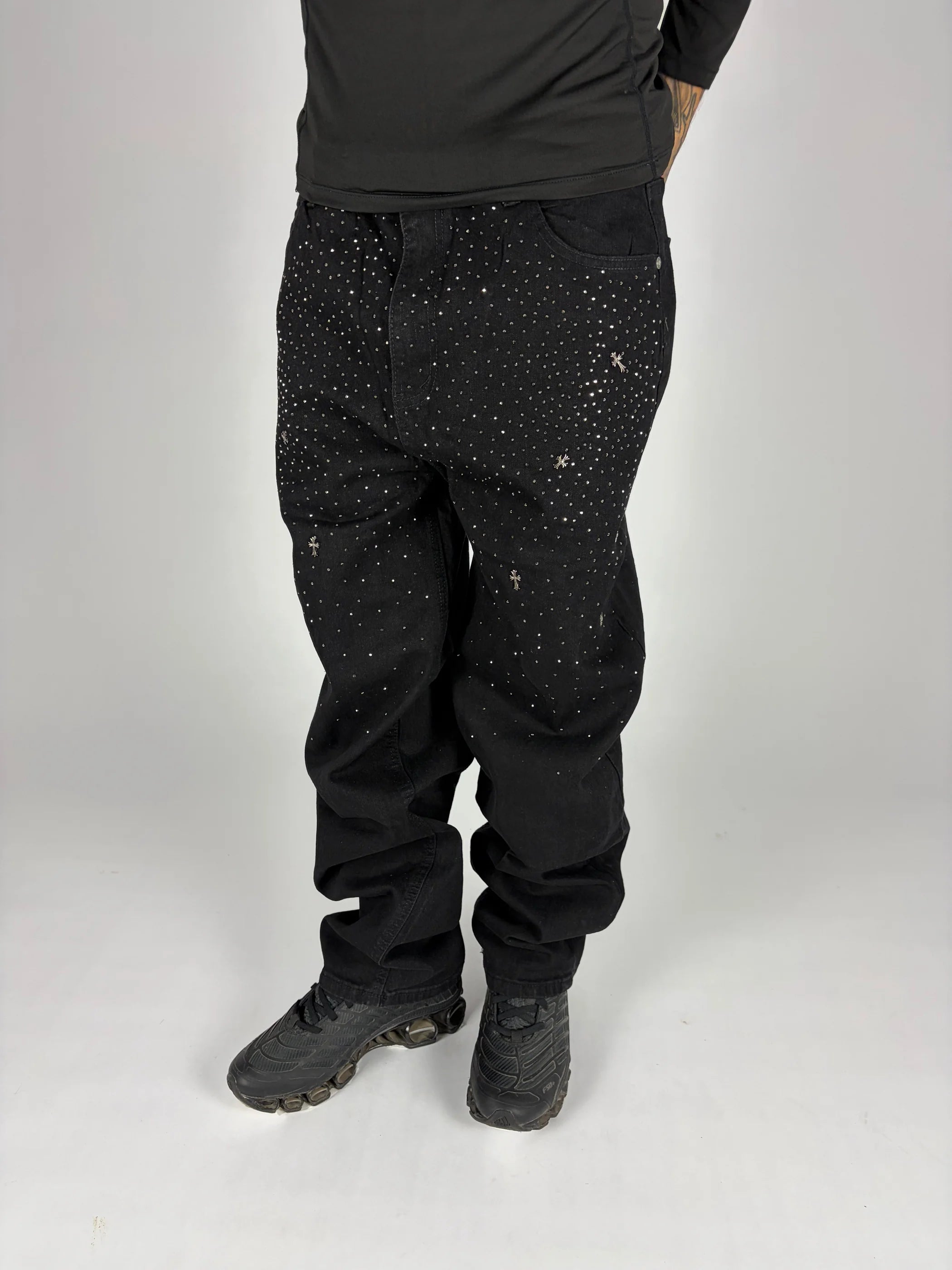 Night Cross Loose Fit Jeans hombre Stylo 88, vista trasera con detalle de bolsillos — denim streetwear Chile