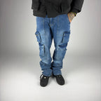 Pocket Flare Cargo Jeans hombre Stylo 88, vista adicional — denim streetwear Chile