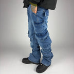 Pocket Flare Cargo Jeans hombre Stylo 88, vista frontal — denim streetwear Chile