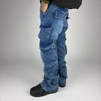 Pocket Flare Cargo Jeans hombre Stylo 88, vista lateral — denim streetwear Chile