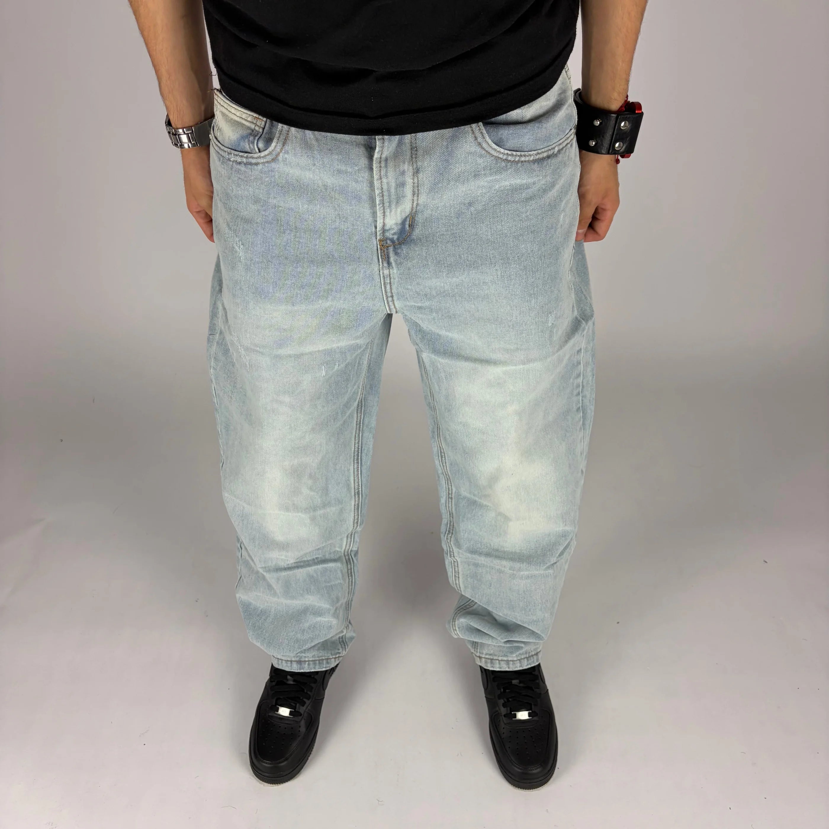 Polar Loose Fit Jeans hombre Stylo 88, vista frontal — denim streetwear Chile