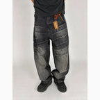 Quasar Baggy Jeans hombre Stylo 88, detalle frontal con Puma LaFrancé 3X Black