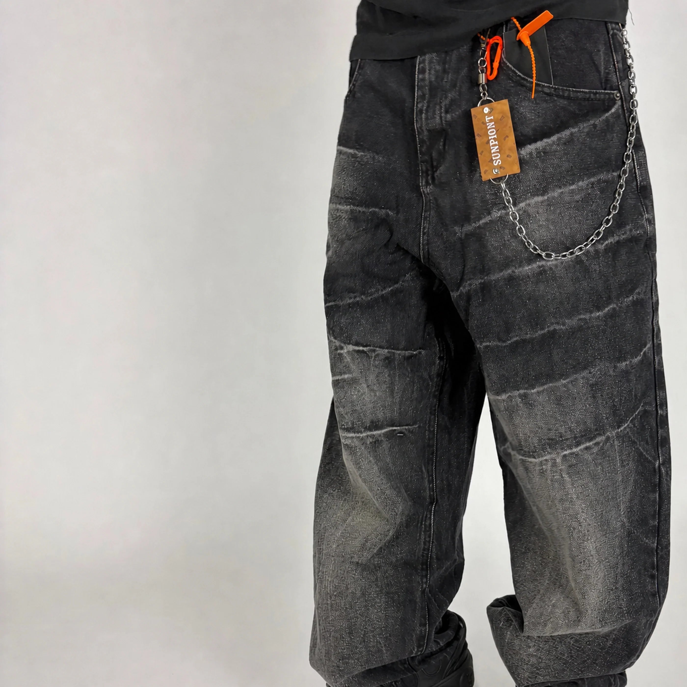 Quasar Baggy Jeans hombre Stylo 88, vista frontal con Puma LaFrancé 3X Black