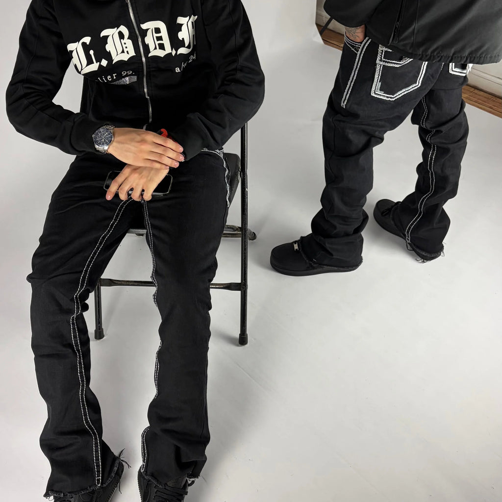 Reaper Flare Jeans hombre Stylo 88, vista trasera con detalle de bolsillos — denim streetwear Chile