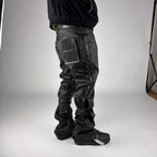 Venom Flare Jeans hombre Stylo 88, detalle de tela y costuras — denim streetwear Chile
